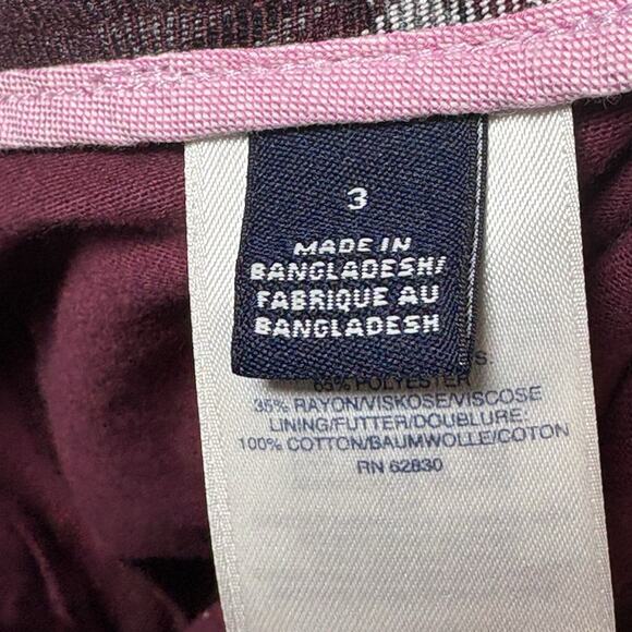 Lands End School Uniform Juniors 3 Side Pleat Skort Above Knee Burgundy Plaid - Picture 6 of 8